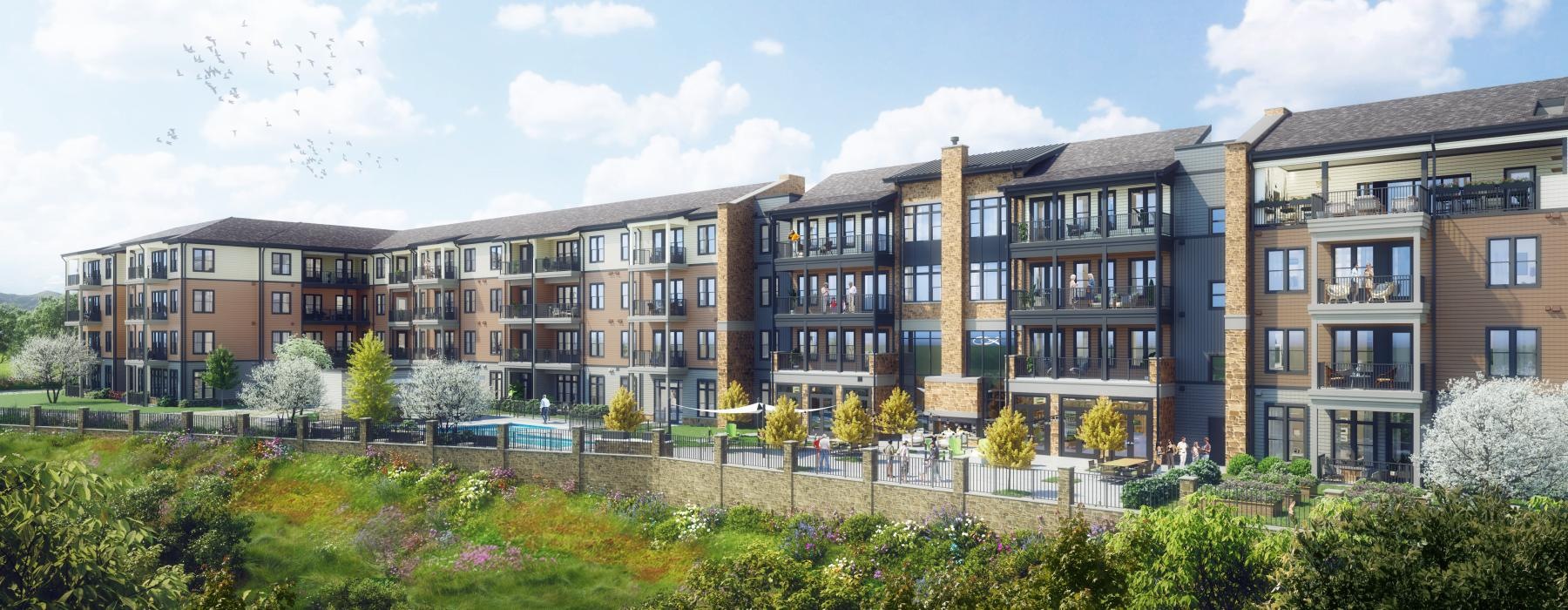 exterior rendering of Chorus at Asheville